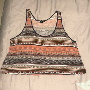 Flowy Patterned Crop Top-Forever 21